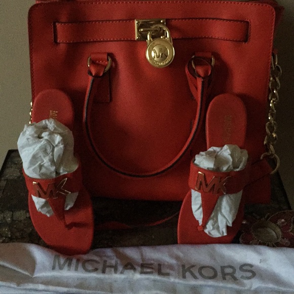 Michael kors Hamilton Bag Matching Logo shoes 7.5 - Picture 1 of 7